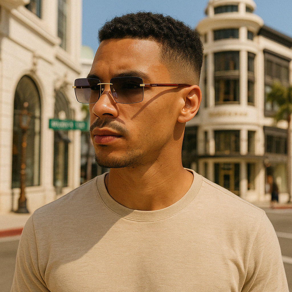 Black Wooden Frame Sunglasses