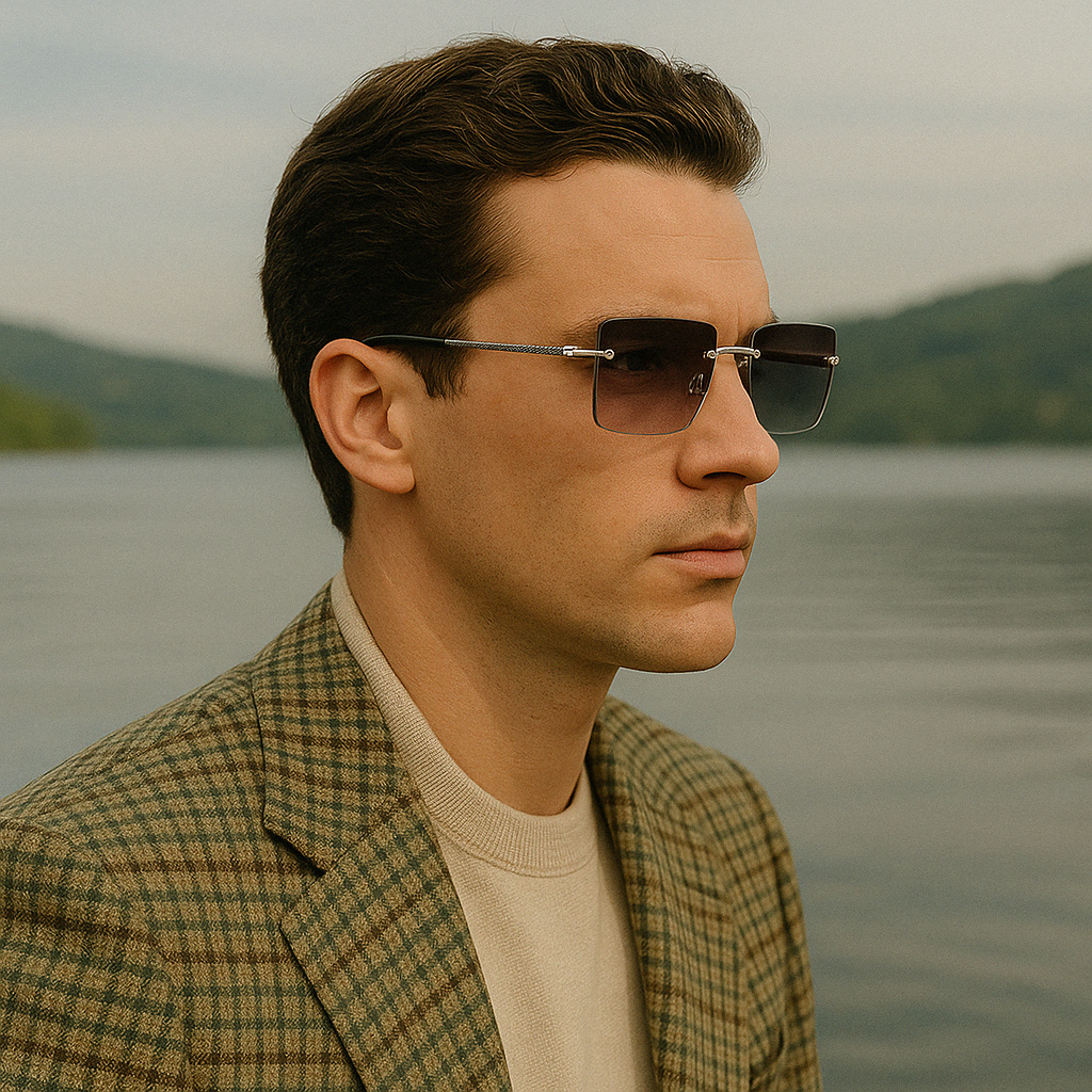 Midnight Purple rectangle sunglasses