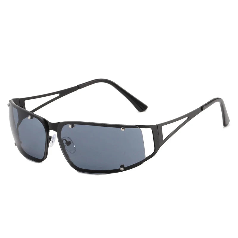 Metallic Rectangle Sunglasses