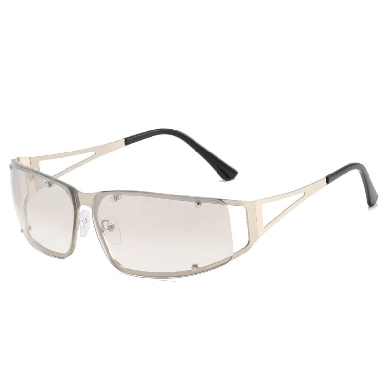 Metallic Rectangle Sunglasses