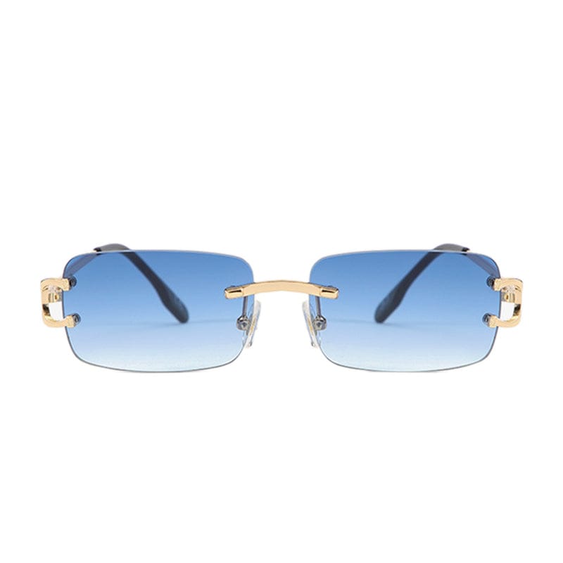 Blue Rectangle Sunglasses V2