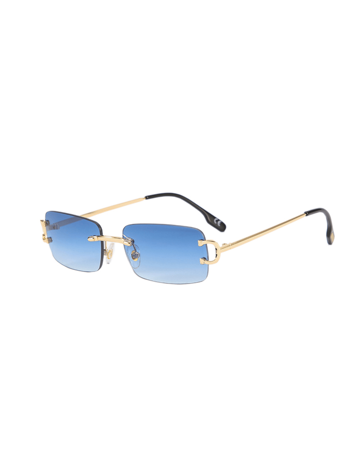 Blue Rectangle Sunglasses V2